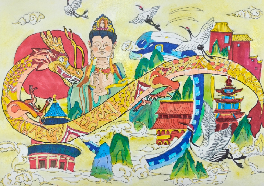 《佛光鹤舞&mdash;龙腾盛世》